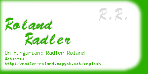 roland radler business card